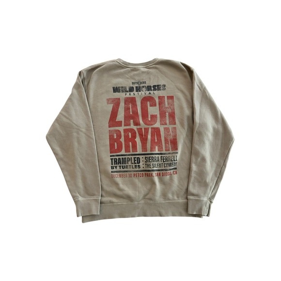 WILD HORSES Festival Zach Bryan Petco Park Dec. 30 2023 Concert Sweatshirt L